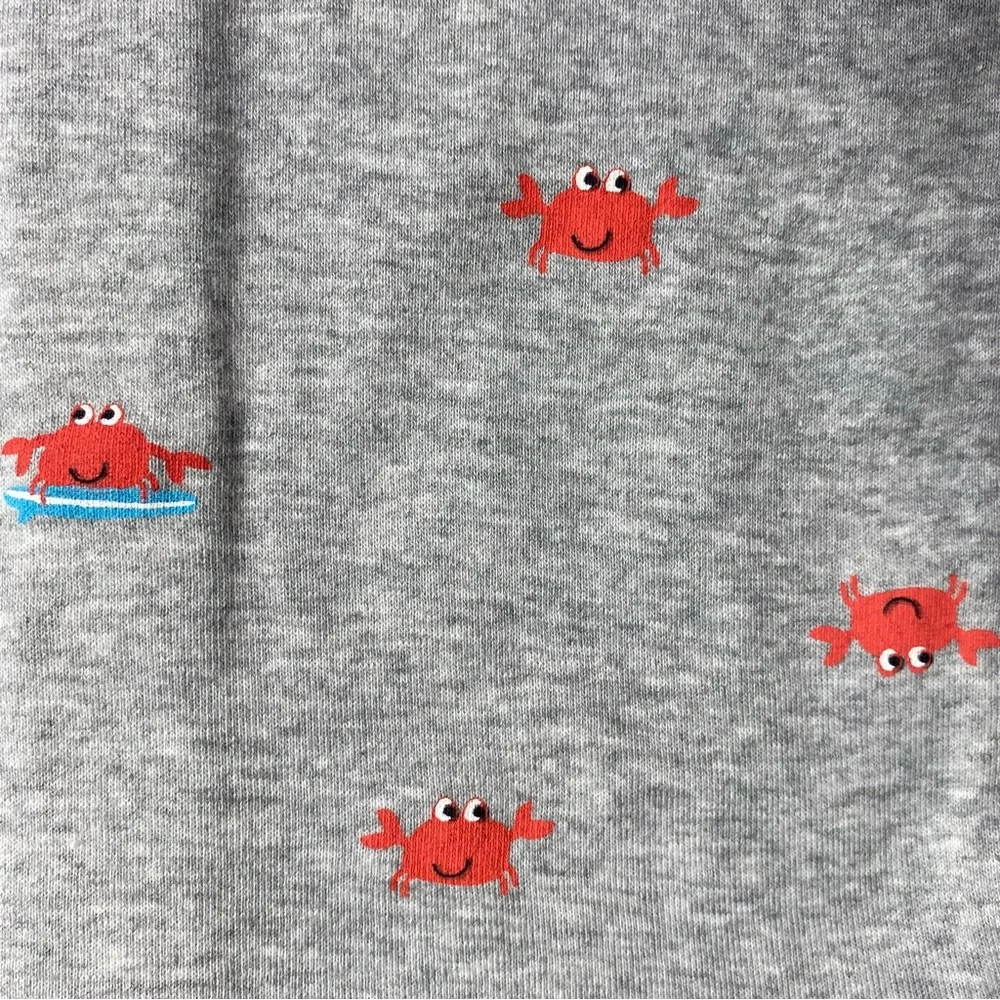 Crab Outfit 3 Months Carter's One Piece New NWT Romper Gray Oceans Crabs